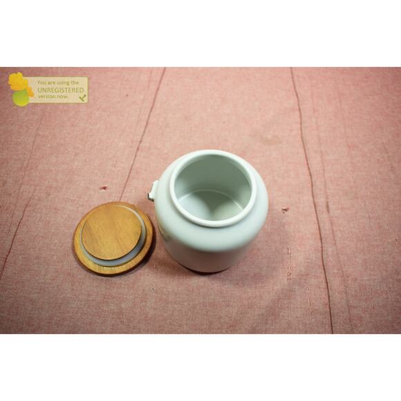 Hearth & Hand with Magnolia 12oz Stoneware Coffee Canister Wood Lid (Damaged) - Picture 3 of 6